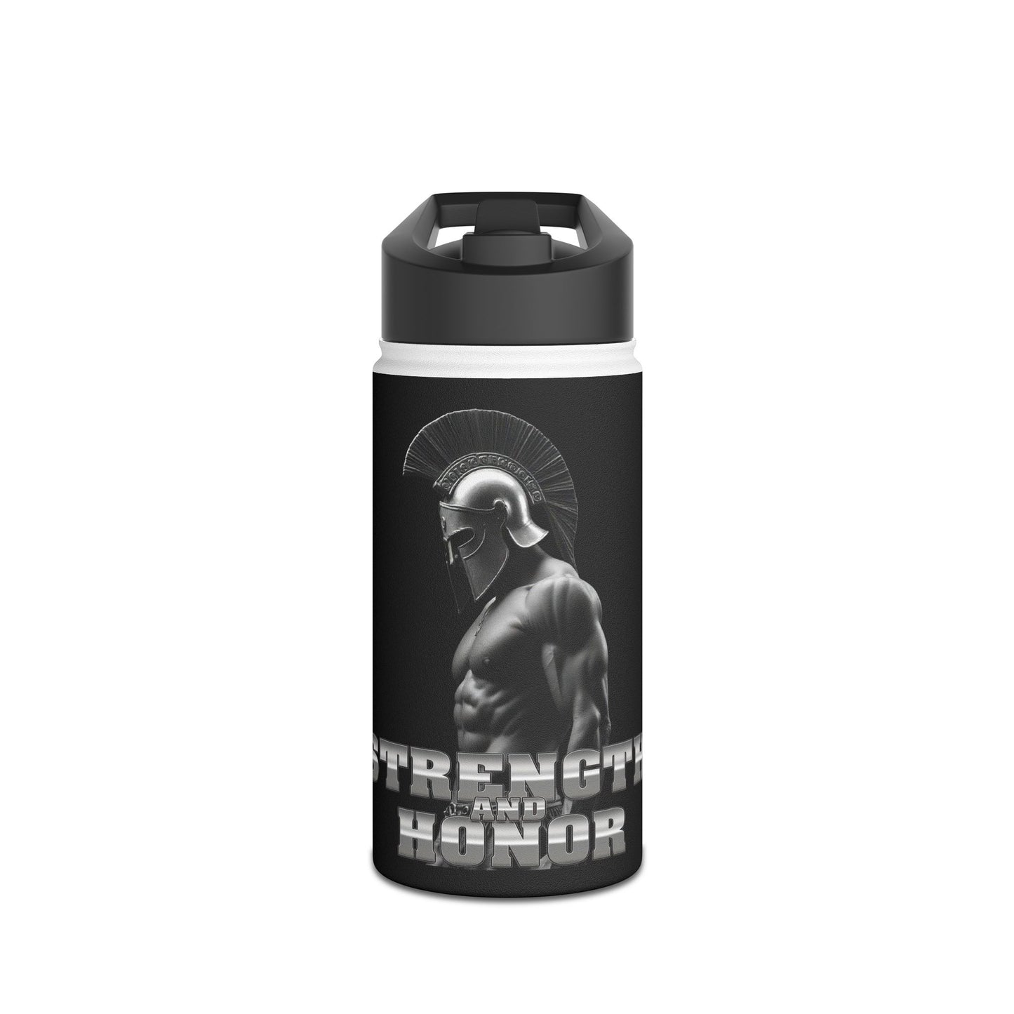 Strength and Honor Spartan Warrior - Stainless Steel Water Bottle