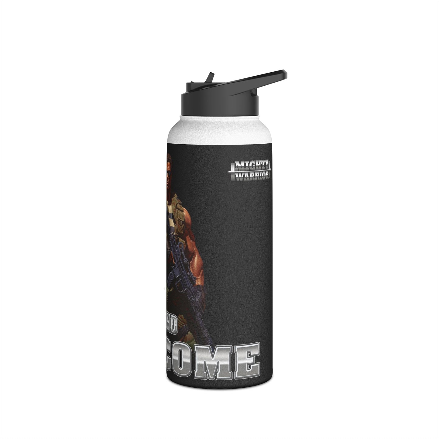 Adapt and Overcome Mighty Warrior Trademark Design - Stainless Steel Water Bottle