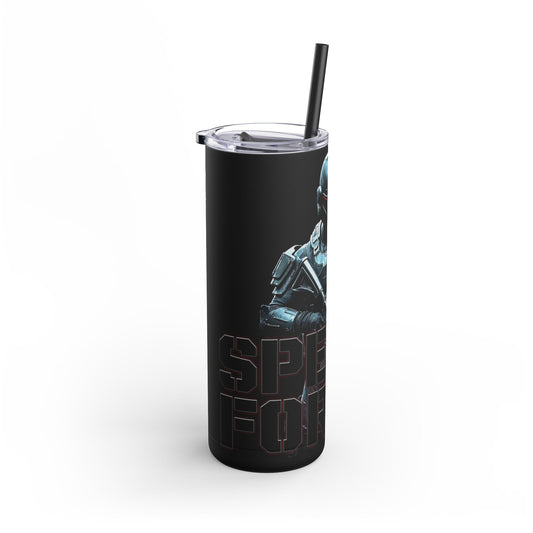 Mighty Warrior Special Forces Skinny Matte Tumbler, 20oz