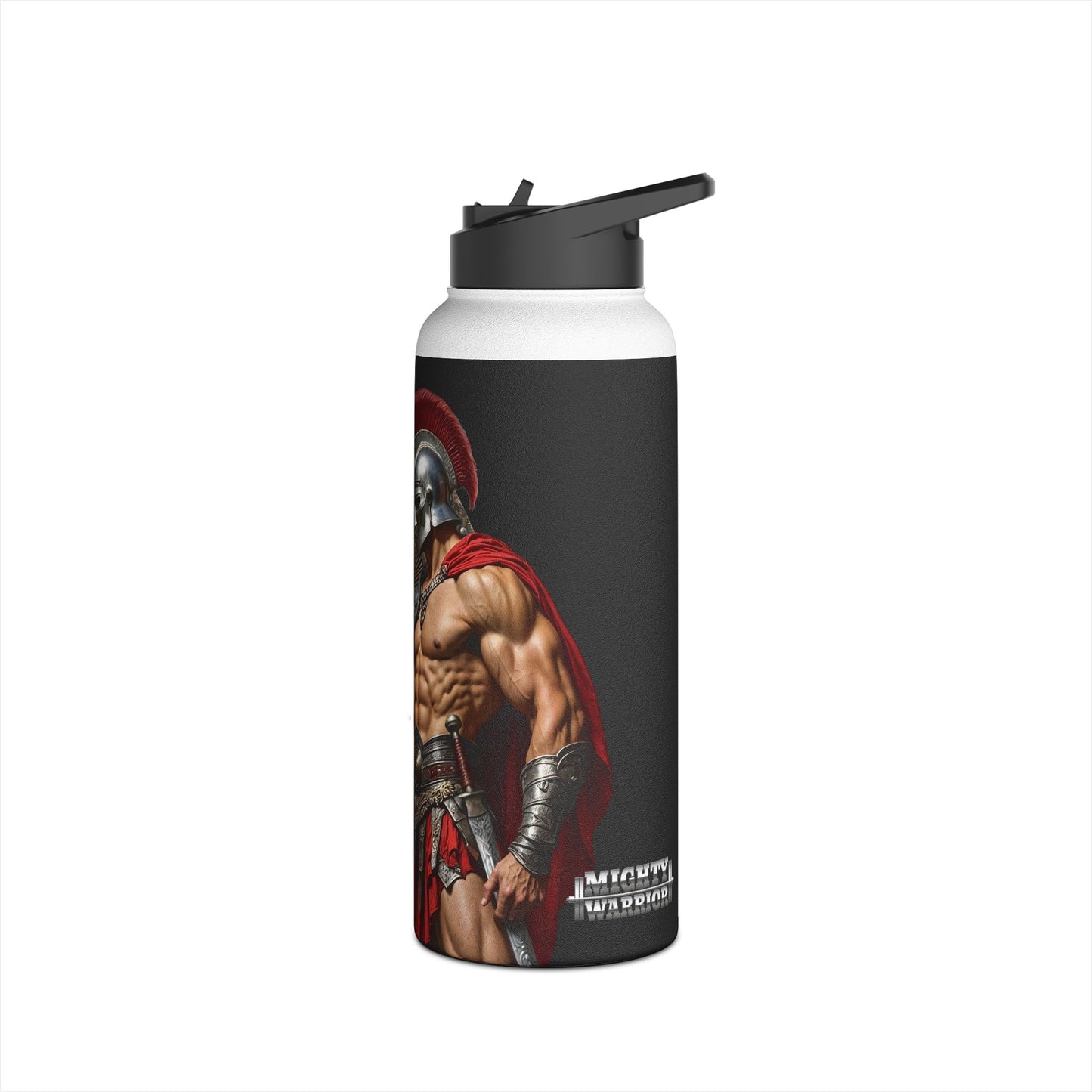 Spartan Warrior Colorful Design, Mighty Warrior Trademark - Stainless Steel Water Bottle