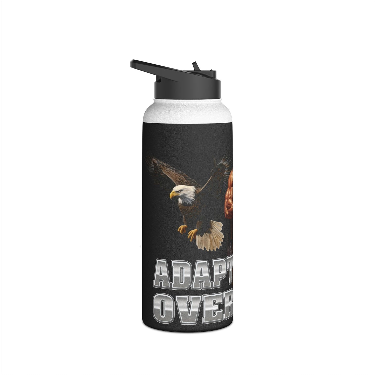 Adapt and Overcome Mighty Warrior Trademark Design - Stainless Steel Water Bottle