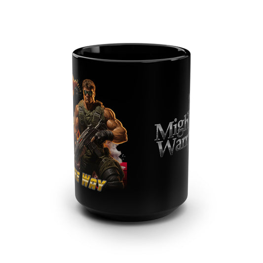 Military Man Lead Follow or Get Out of the Way, Black Mug, 15oz