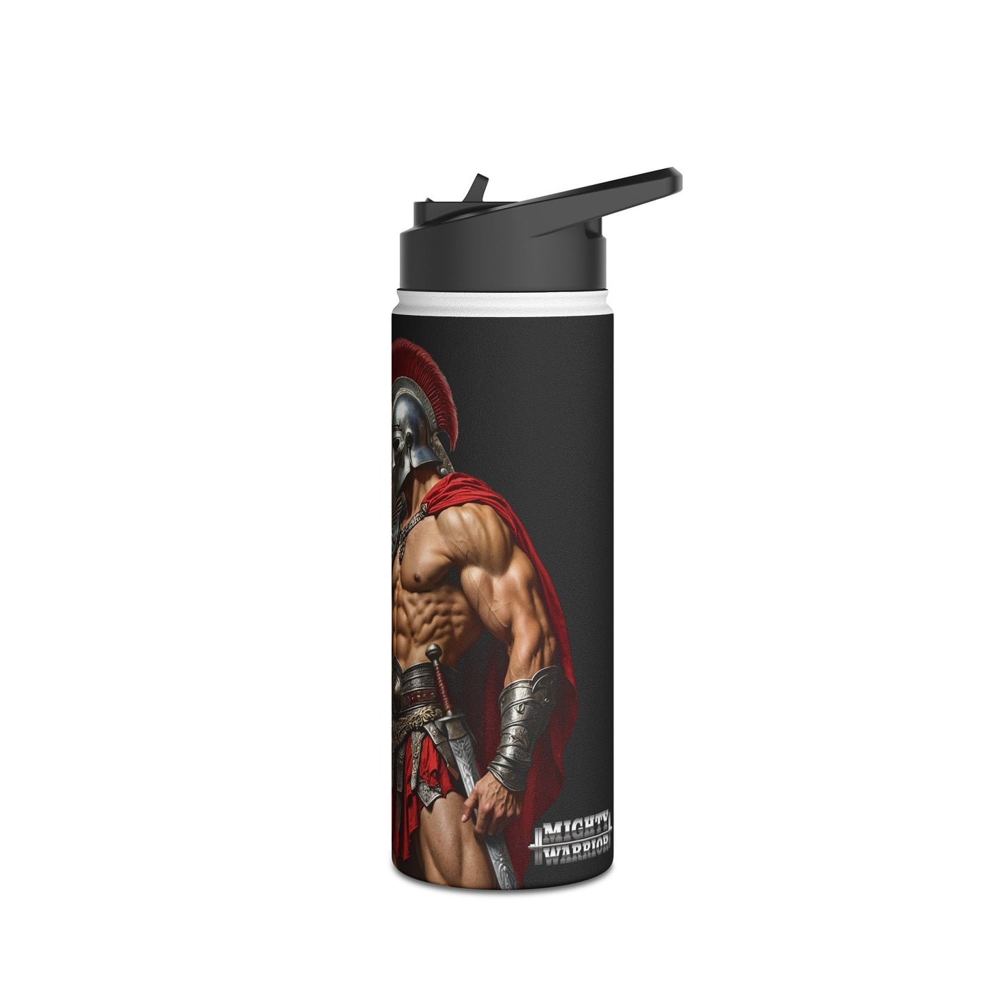 Water Bottle - Spartan Warrior Colorful Design, Mighty Warrior Trademark