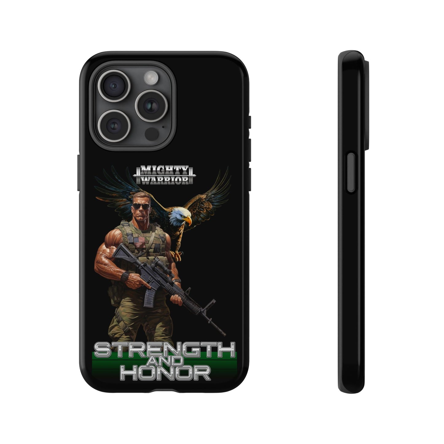 Military Strength and Honor: Mighty Warrior Trademark Design - Tough Cases