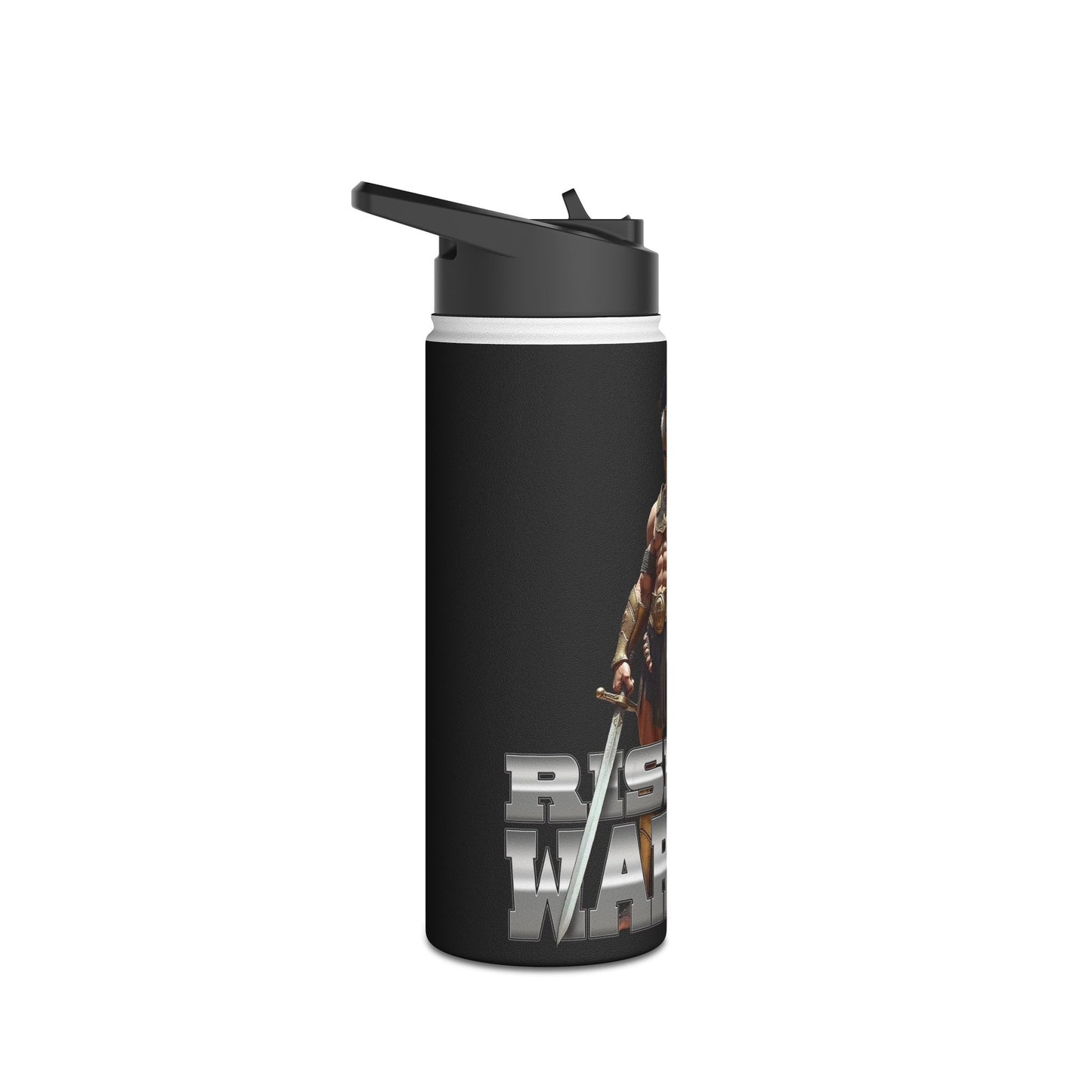 Water Bottle - Rise Up Warrior: Mighty Warrior Trademark Design for Men