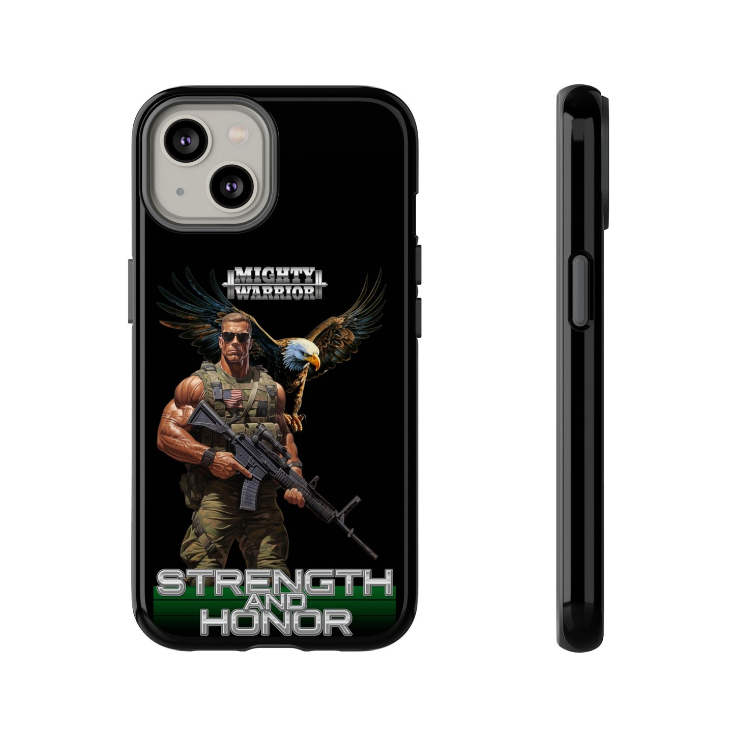 Military Strength and Honor: Mighty Warrior Trademark Design - Tough Cases