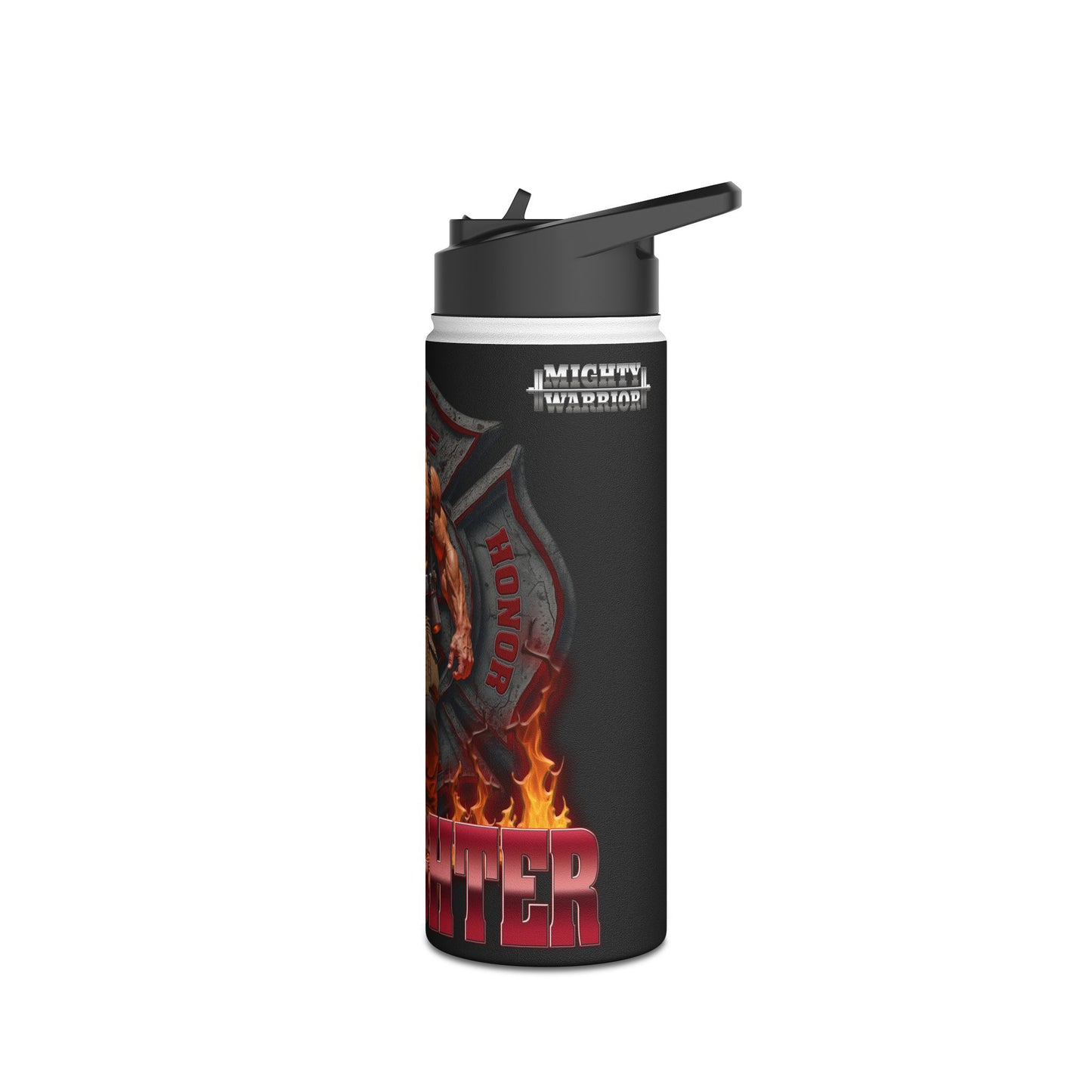 The Firefighter - Stainless Steel Water Bottle, Standard Lid