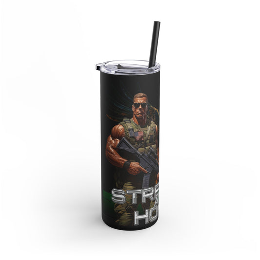 Military Strength and Honor: Mighty Warrior Trademark Design, Tumbler, 20oz