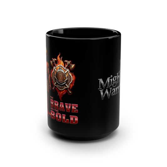 Brave and the Bold, Black Mug, 15oz