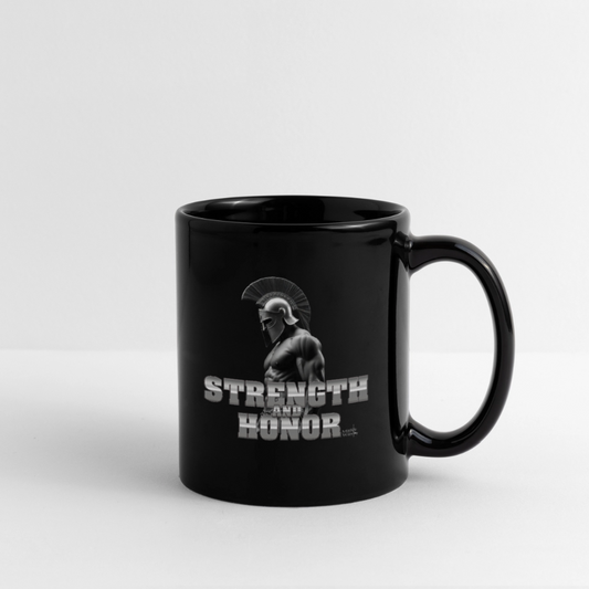 Full Color Mug - Strength and Honor - black