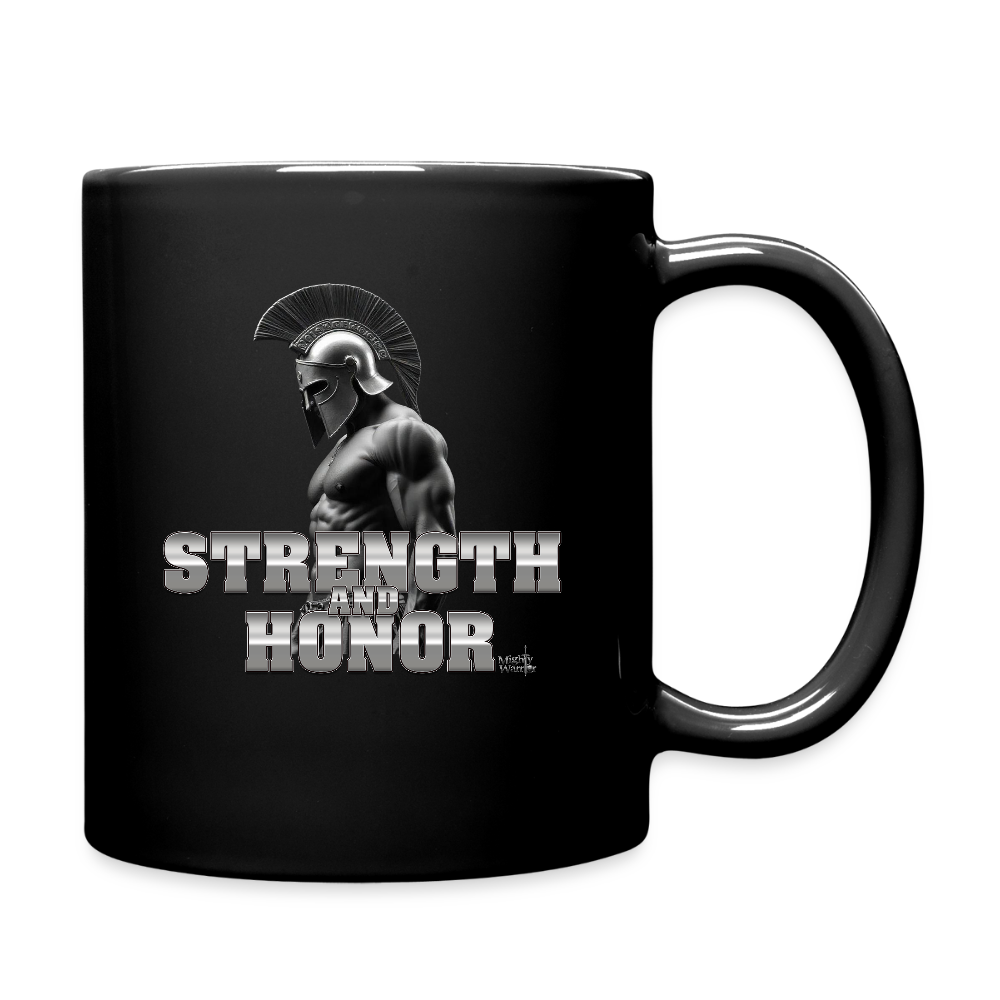 Full Color Mug - Strength and Honor - black