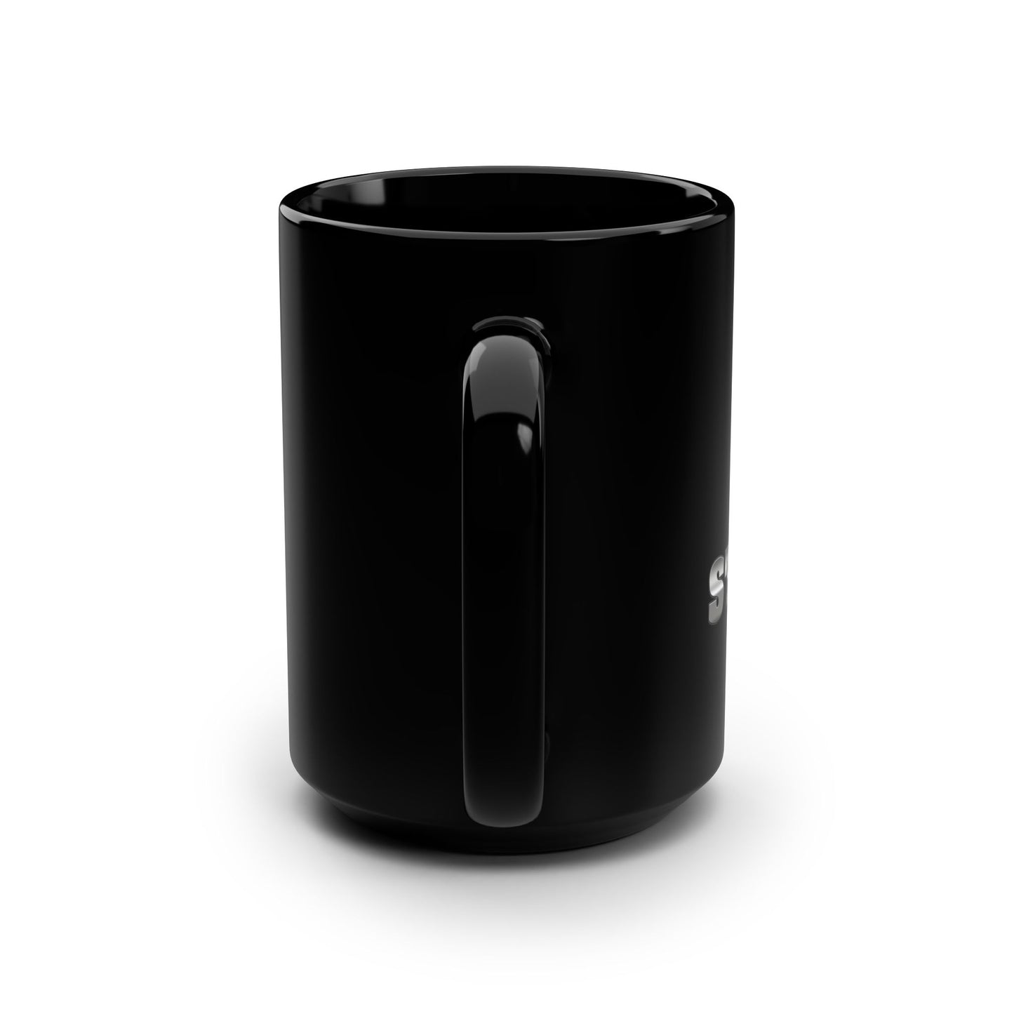 Strength and Honor Spartan Warrior, Black Mug, 15oz