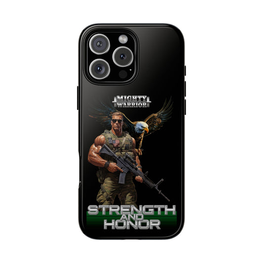 Military Strength and Honor: Mighty Warrior Trademark Design - Tough Cases