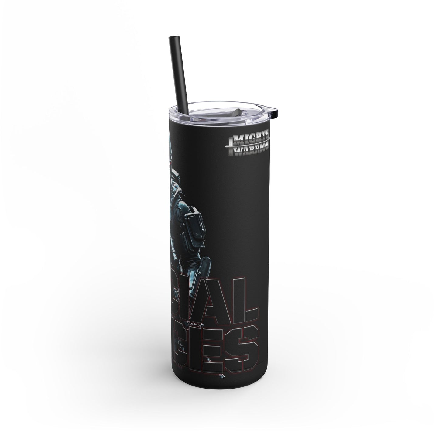 Mighty Warrior Special Forces Skinny Matte Tumbler, 20oz