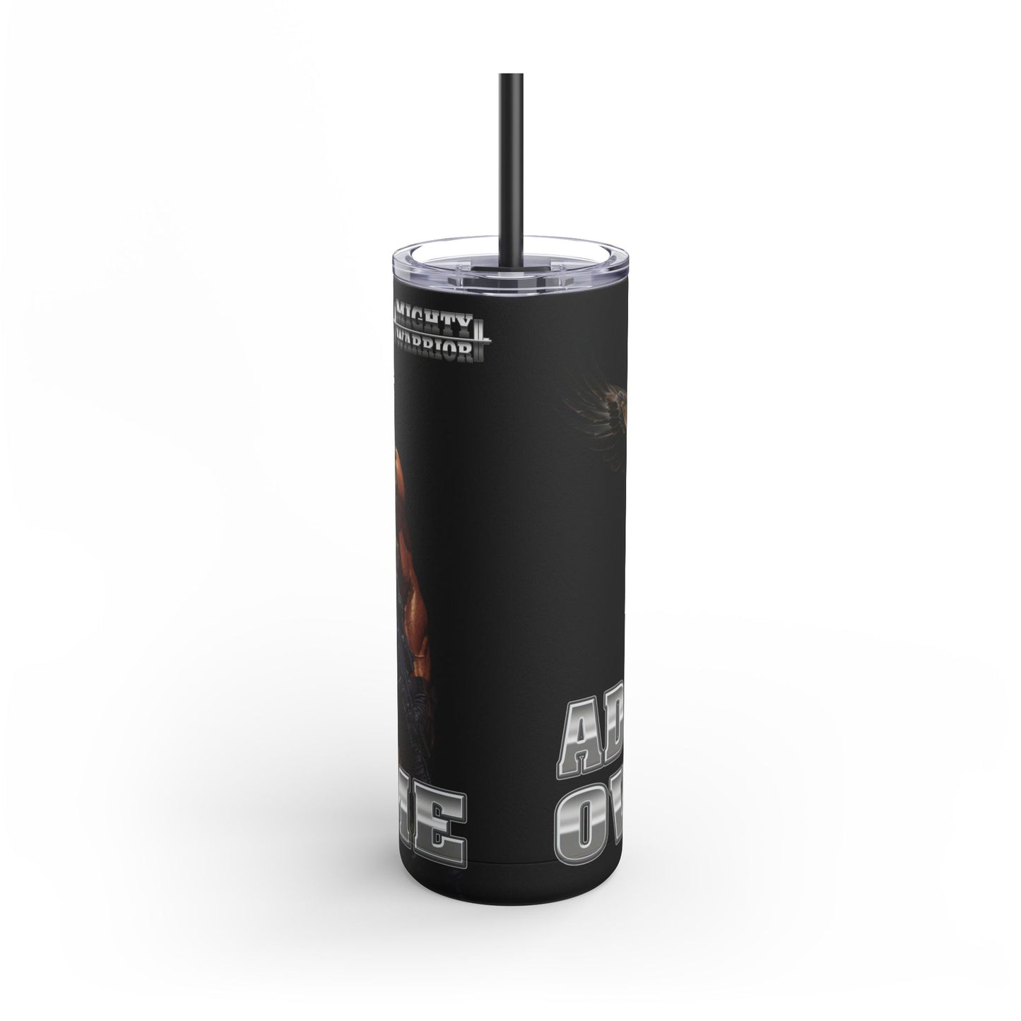 Tumbler, 20oz - Adapt and Overcome Mighty Warrior Trademark Design