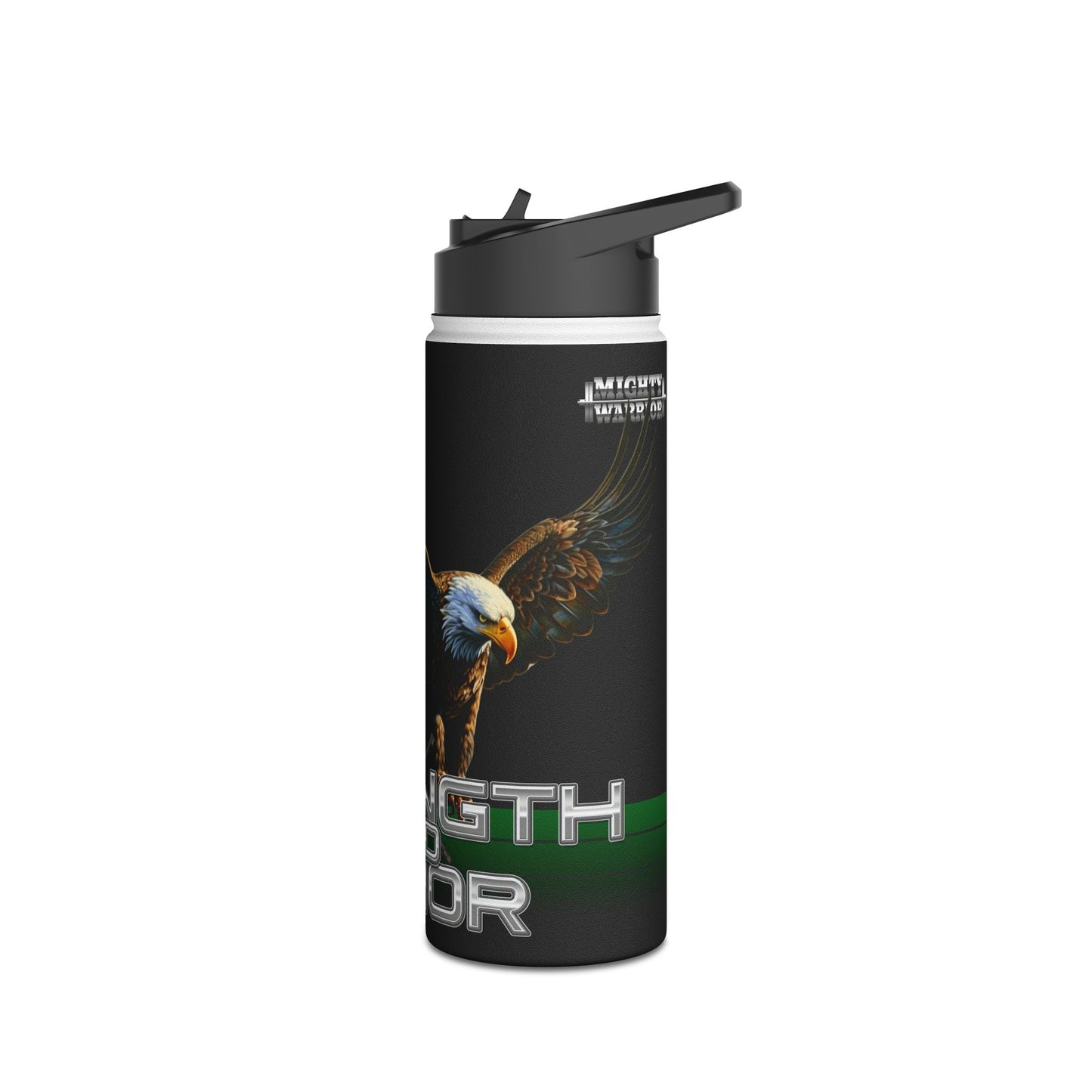 Water Bottle - Military Strength and Honor: Mighty Warrior Trademark Design