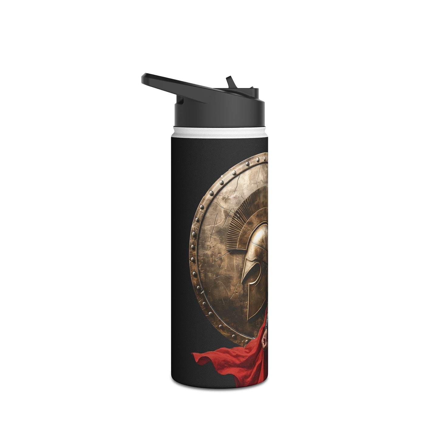 Water Bottle - Spartan Warrior Colorful Design, Mighty Warrior Trademark
