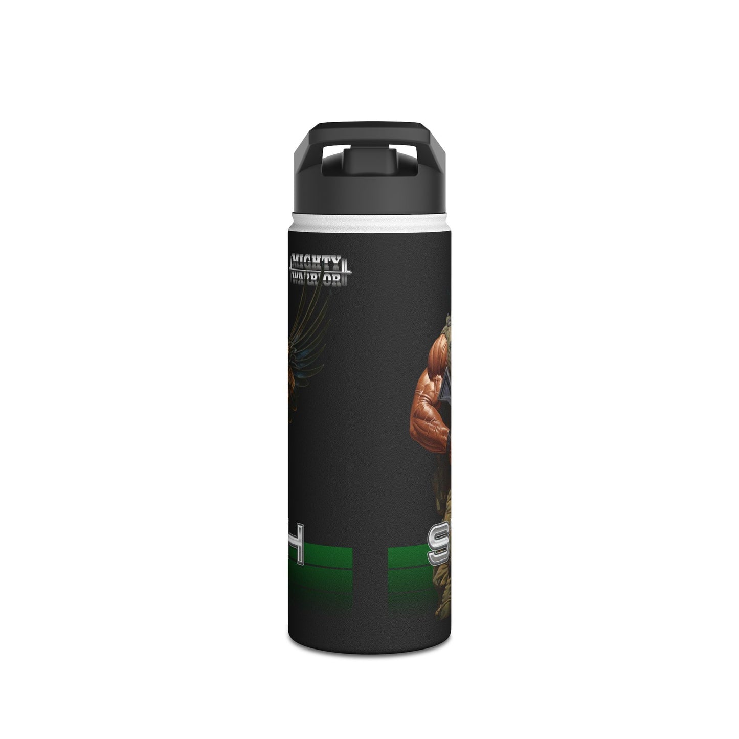 Water Bottle - Military Strength and Honor: Mighty Warrior Trademark Design
