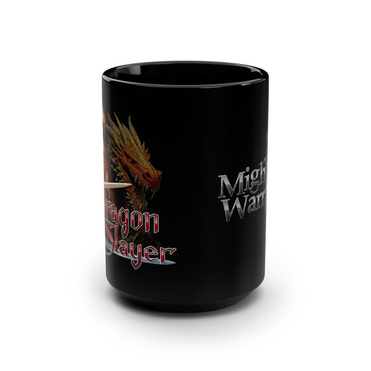 Dragon Slayer, Black Mug, 15oz
