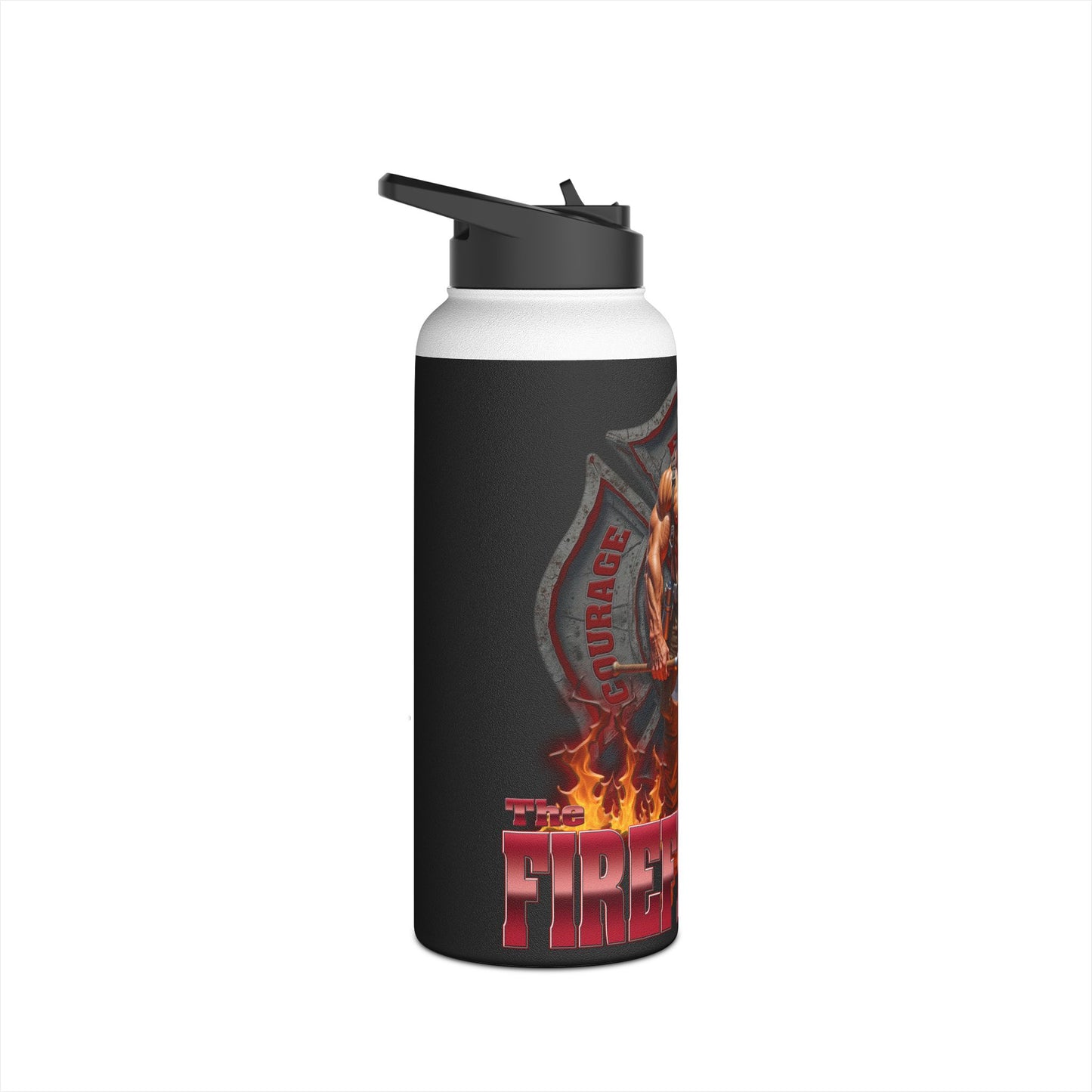 Firefighter Stainless Steel Water Bottle - Durable and Bold Design