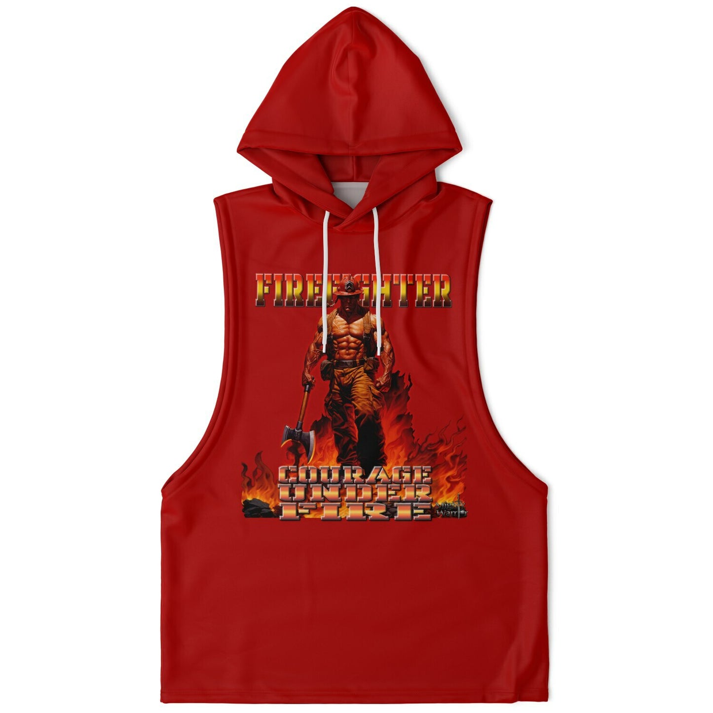 FireFighter Courage under Fire - Athletic Drop Armhole Hoodie - AOP