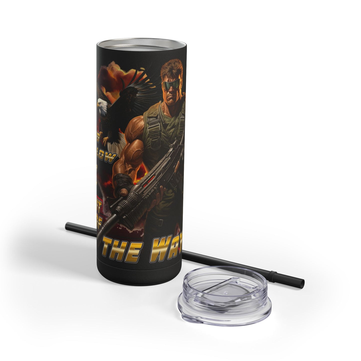 Tumbler: Military Man Lead Follow or Get Out of the Way, Tumbler, 20oz