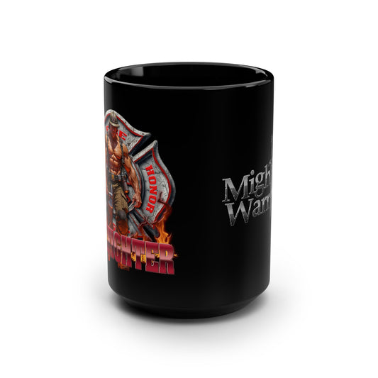 The Firefighter - Black Mug, 15oz