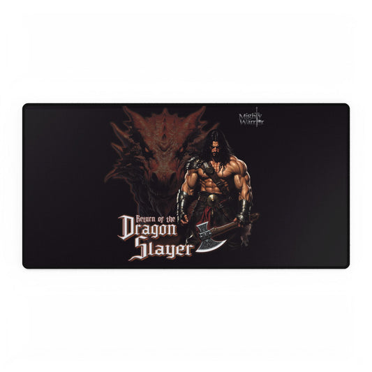 Fantasy-Themed Desk Mat for Gamers, Dragon Slayer Mouse Pad, Gaming Accessories, Office Decor, Epic Battle Desk Pad, Gamer Gift