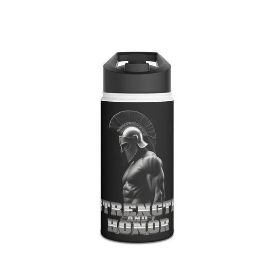 Strength and Honor Spartan Warrior - Stainless Steel Water Bottle