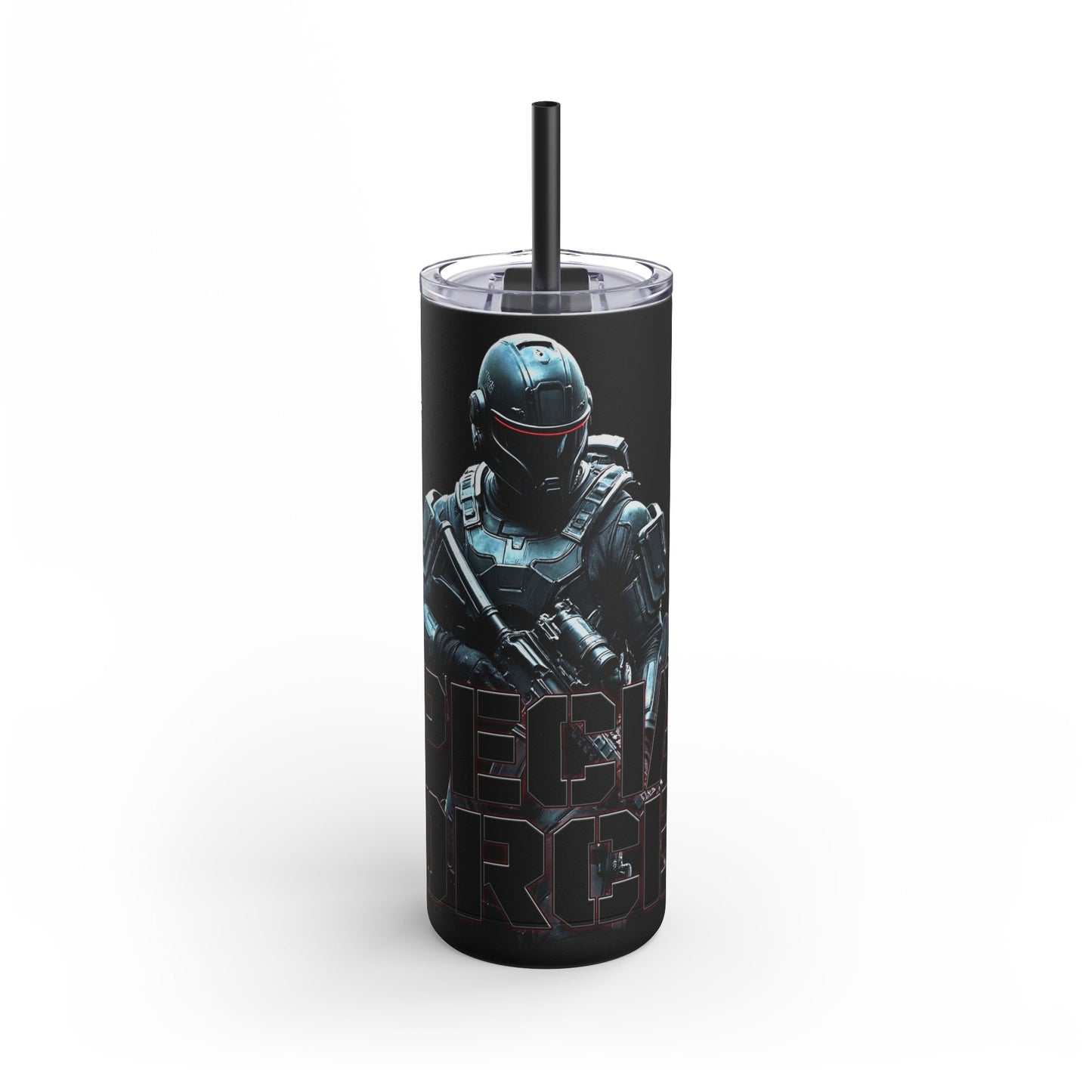 Mighty Warrior Special Forces Skinny Matte Tumbler, 20oz