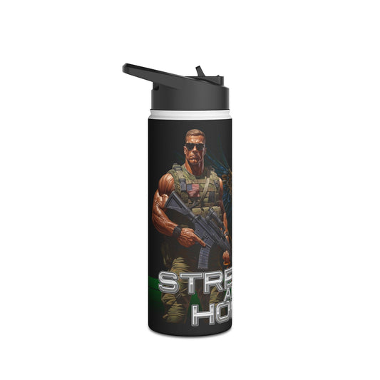 Water Bottle - Military Strength and Honor: Mighty Warrior Trademark Design