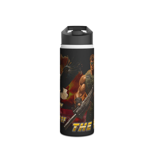 Water Bottle Military Man Lead Follow or Get Out of the Way