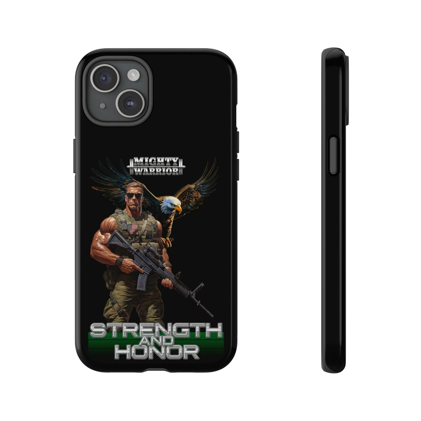 Military Strength and Honor: Mighty Warrior Trademark Design - Tough Cases
