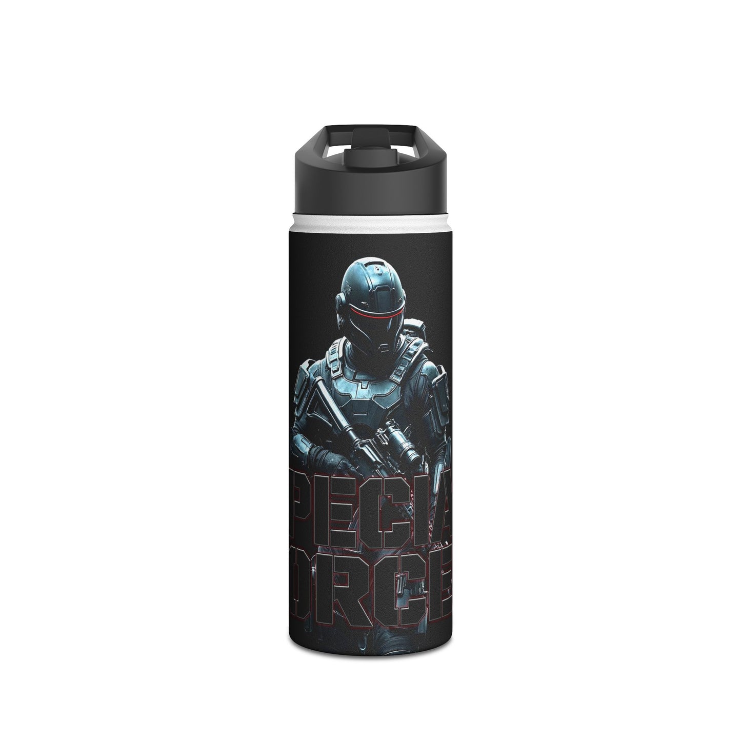 Water Bottle - Mighty Warrior Special Forces Stainless Steel Standard Lid