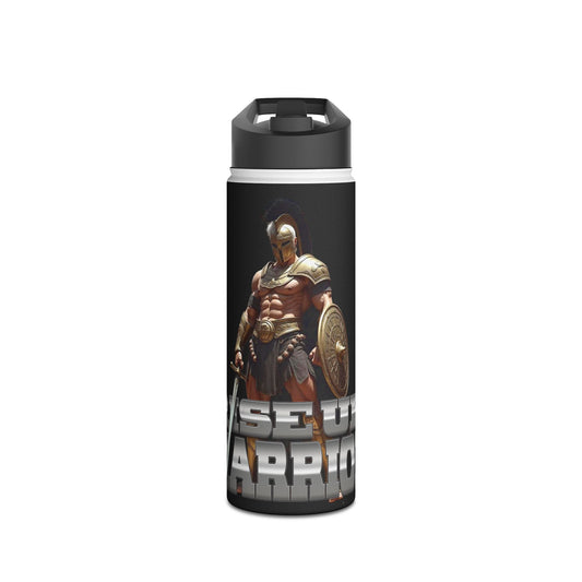 Water Bottle - Rise Up Warrior: Mighty Warrior Trademark Design for Men