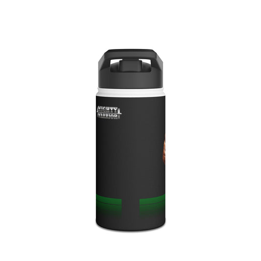 Military Strength and Honor: Mighty Warrior Trademark Design - Stainless Steel Water Bottle, Standard Lid