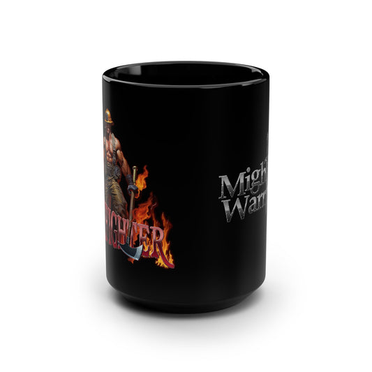 Firefighter3 - Mighty Warrior Black Mug, 15oz - Empowering Gift for Adventurers, Coffee Lovers, and Celebrators of Strength - Ideal for Birthdays & [...]