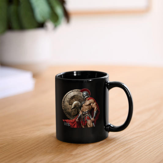 Full Color Mug - Spartan Warrior - black