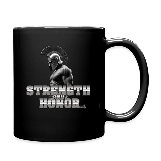 Full Color Mug - Strength and Honor - black