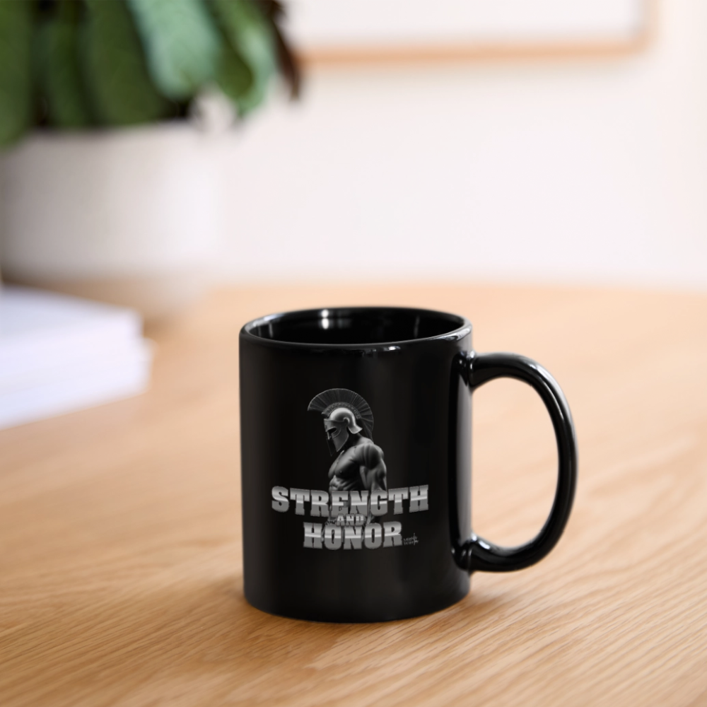 Full Color Mug - Strength and Honor - black