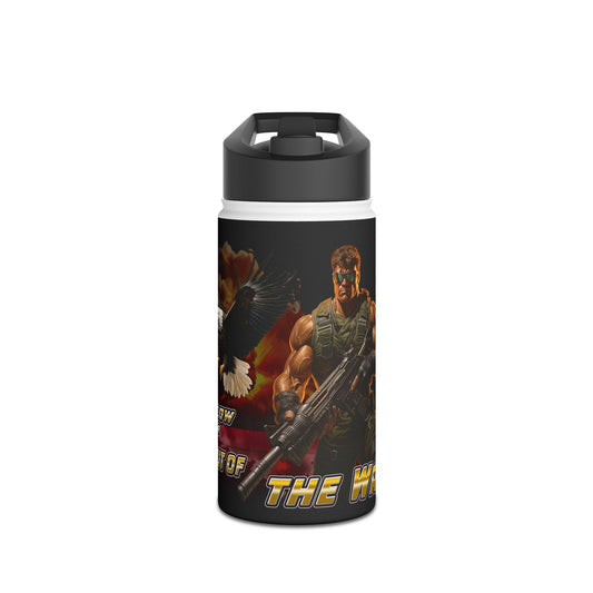 Water Bottle Military Man Lead Follow or Get Out of the Way - Stainless Steel Water Bottle, Standard Lid