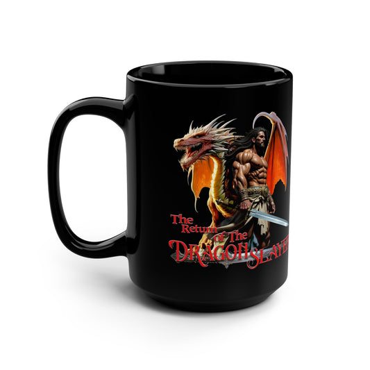 Return of the Dragon Slayer, Black Mug, 15oz