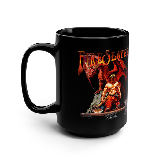 Fire Slayer, Black Mug, 15oz