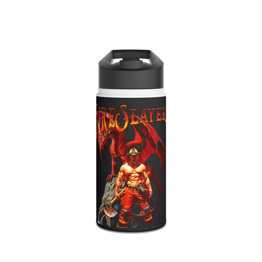 Fire Slayer - Stainless Steel Water Bottle, Standard Lid