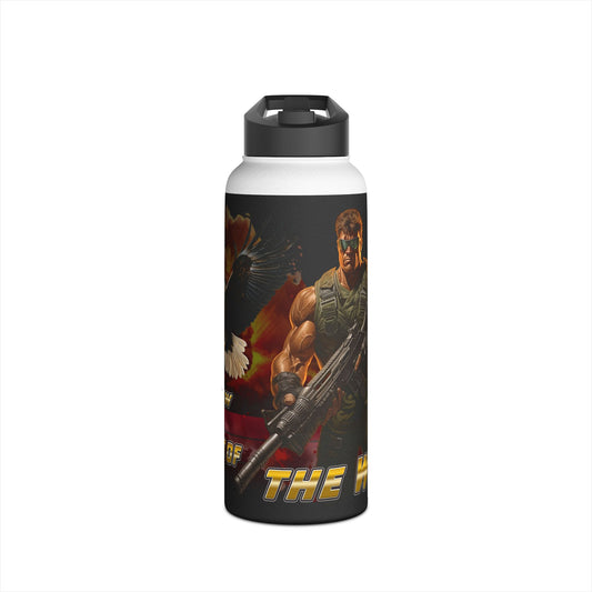 Water Bottle Military Man Lead Follow or Get Out of the Way