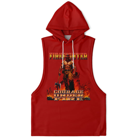 FireFighter Courage under Fire - Athletic Drop Armhole Hoodie - AOP