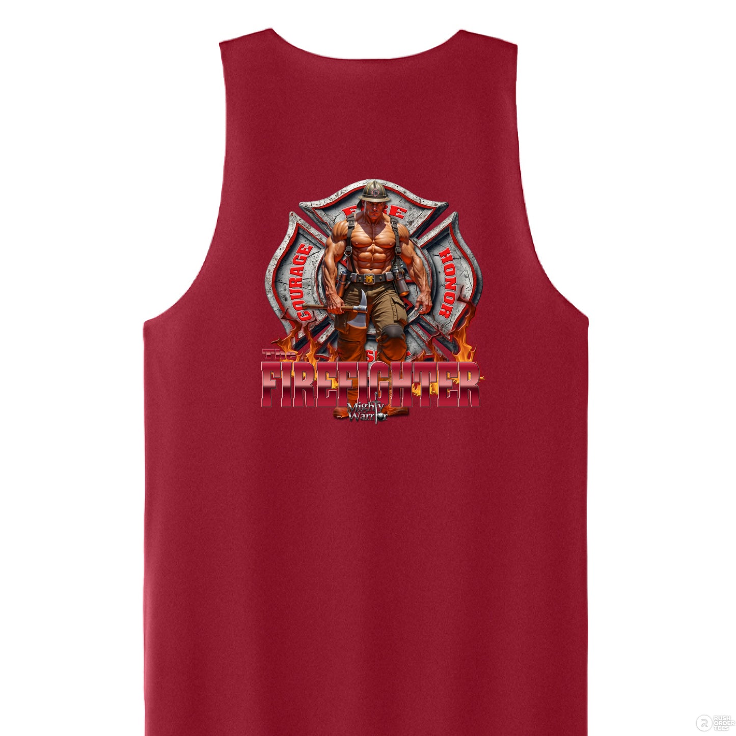 Deep Red/ White - BACK